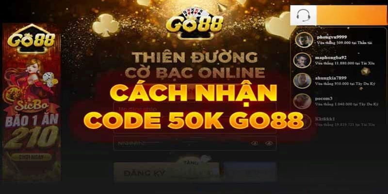 Hướng dẫn chi tiết nhận và sử dụng code go88