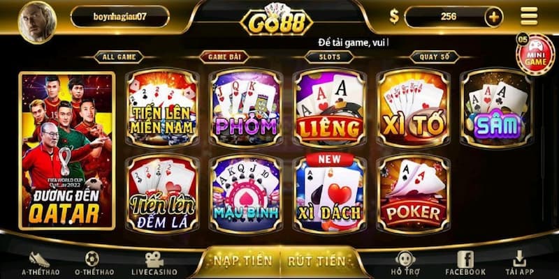 Lý do nên chọn game bài Go88